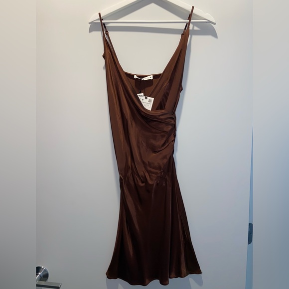 Zara Brown Dress Size Small, NWT - Picture 3 of 3